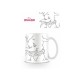 Taza blanca con diseño lineal de Dumbo