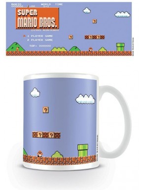 Caneca de cerâmica retro Super Mario Bros com design clássico