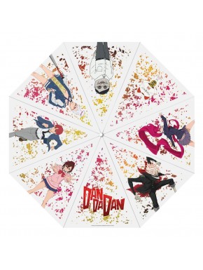 Paraguas transparente con personajes de Dandadan