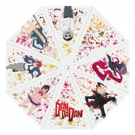 Paraguas transparente con personajes de Dandadan