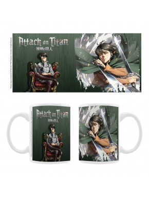 Taza cerámica de Levi de Attack on Titan con diseño icónico