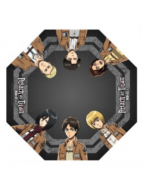 Paraguas de Attack on Titan con personajes