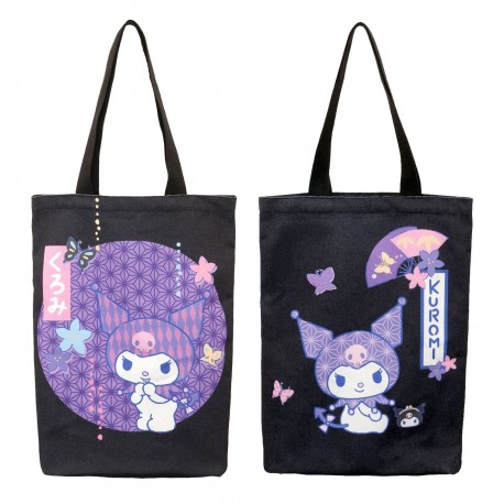 Bolsa Sanrio Kuromi morada de 35x28 cm
