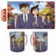 Taza de cerámica Detective Conan con Shinichi y Ran