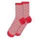 Chaussettes Nezuko Kamado Demon Slayer rose et rouge