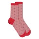 Chaussettes Nezuko Kamado Demon Slayer rose et rouge