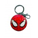 Llavero metálico de Spider-Man con rostro y logotipo de Marvel