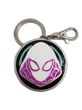 Llavero metálico con logo de Spider-Gwen de Marvel Comics
