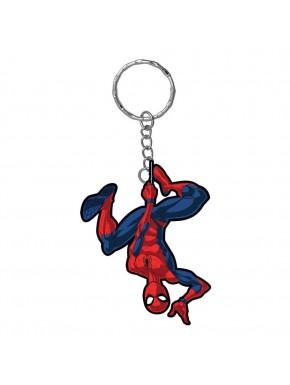 Llavero de caucho Spider-Man colgando