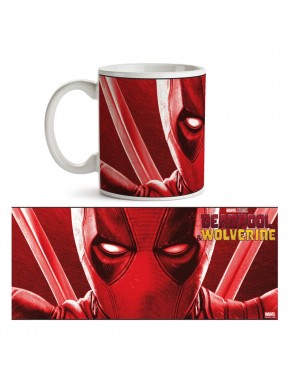 Taza de cerámica Marvel con Deadpool y Wolverine