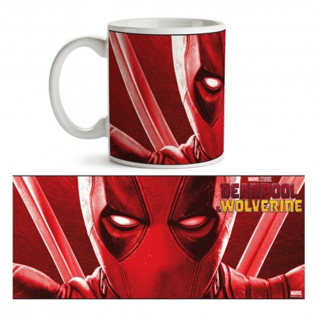 Taza de cerámica Marvel con Deadpool y Wolverine