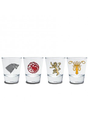 Copos de shot Game of Thrones com emblemas