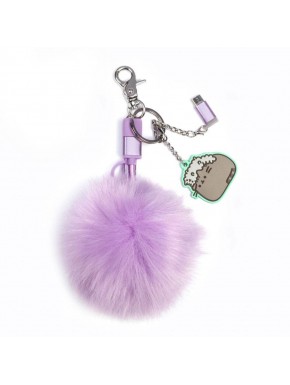 Cable de carga USB Pusheen con llavero pom pom