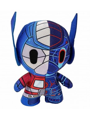 Peluche Optimus Prime Transformers de 18 cm en colores azul y rojo