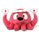 Peluche rouge Tako de Parodius avec éventails