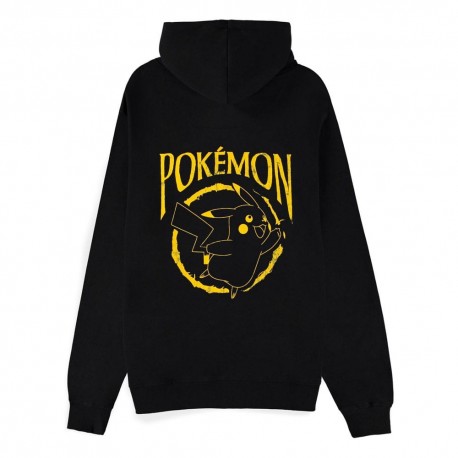 Sweat à capuche Pikachu Thunderstrike Pokémon noir et jaune