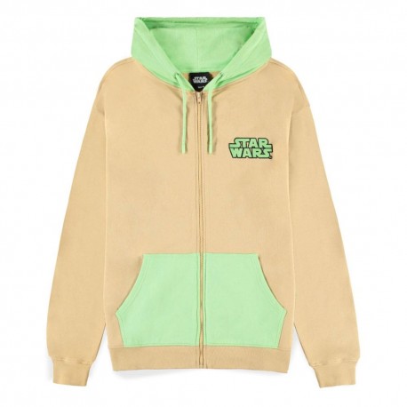 Sudadera beige y verde de Grogu con capucha Star Wars