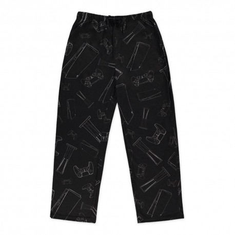 Pantalones negros PlayStation 5 con estampado, talla M