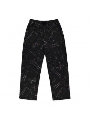 Pantalones de jersey PlayStation 5 en negro con estampado