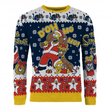 Pull de Noël Simpsons D'oh Ho Ho! avec personnages