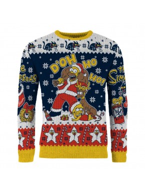 Pull de Noël Simpsons D'oh Ho Ho! avec personnages