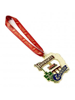 Boule de Noël dorée Poudlard Express Harry Potter