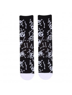 Chaussettes noires avec design de crânes La Nuit avant Noël