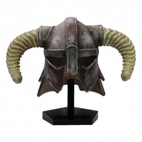 Réplica capacete Dragonborn Skyrim com chifres curvados