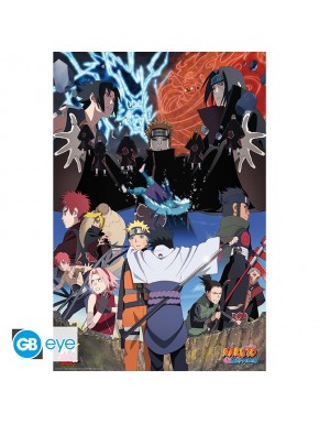 Poster maxi Naruto Shippuden 91.5x61 cm avec personnages rivaux