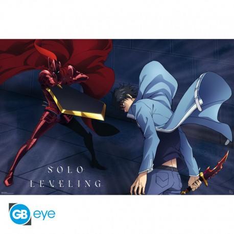 Poster Solo Leveling Jinwoo vs Igris 91.5x61