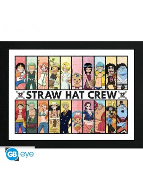 Impressão emoldurada One Piece Past e Present 30x40 cm