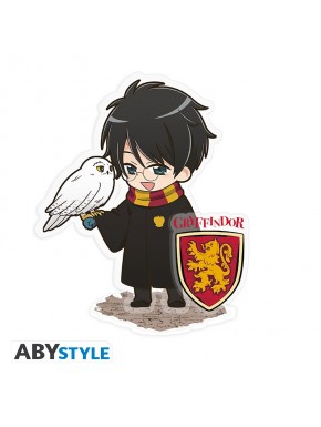 Figurine Acryl de Harry Potter avec Hedwig et écusson de Gryffondor