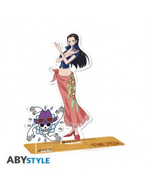 Figura de Acryl de Robin de One Piece com design floral