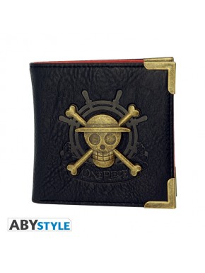 Carteira Premium One Piece com caveira dourada