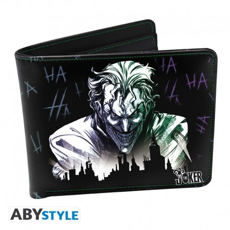 Cartera de vinilo Joker riendo de DC Comics