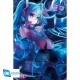 Poster maxi de Hatsune Miku com fundo tecnológico