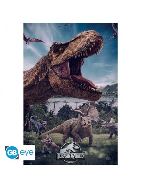 Poster maxi Jurassic World avec T-Rex rugissant
