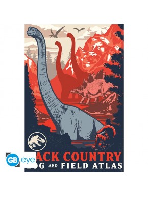 Poster maxi Jurassic World Back Country avec dinosaures