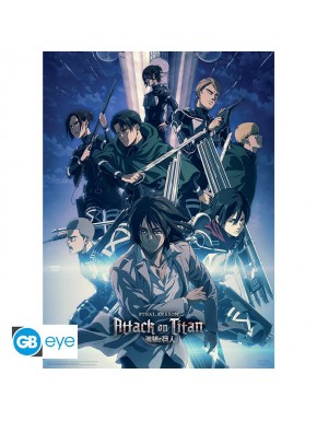 Poster Chibi de Attack on Titan Temporada 4 52x38 cm