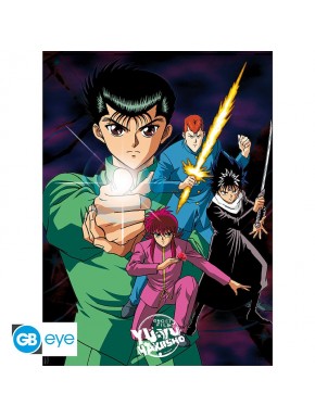 Poster chibi Yu Yu Hakusho com o grupo de Yusuke