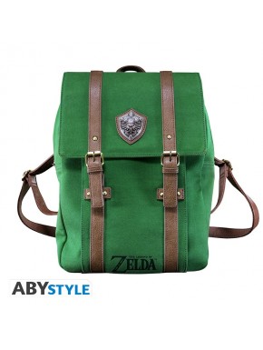 Sac à dos vert avec détails en cuir de The Legend of Zelda