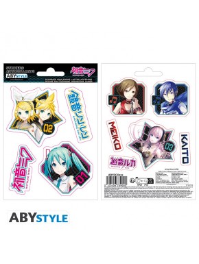 Stickers de Hatsune Miku, 16x11cm con personajes