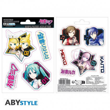 Stickers de Hatsune Miku, 16x11cm con personajes