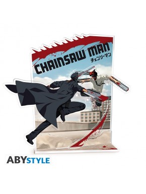 Diorama de Chainsaw Man Denji en batalla