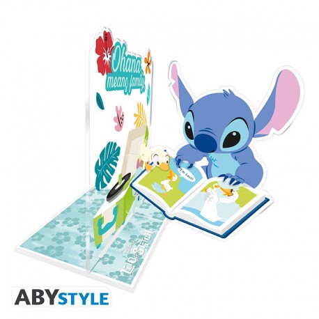 Sujetalibros Acryl Stitch Disney con diseño colorido