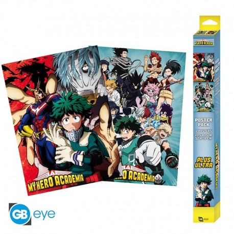 Conjunto de 2 posters chibi My Hero Academia 52x38 cm