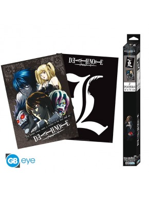 Set de 2 posters chibi de Death Note L y grupo