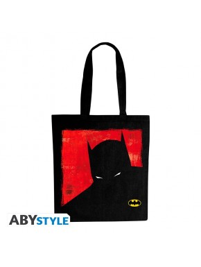 Bolso tote negro de Batman con diseño rojo