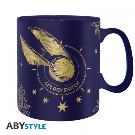 Taza azul de Harry Potter con diseño de Snitch Dorada