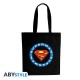 Bolsa tote negra con logo de Superman